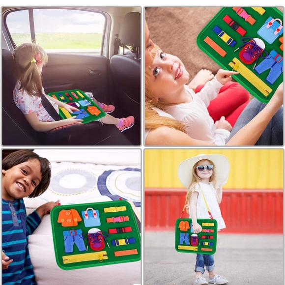 GIFTINBOX Toddler🧒🏻👧🏻Montessori Sensory Activity Busy Board - Picture 9 of 9